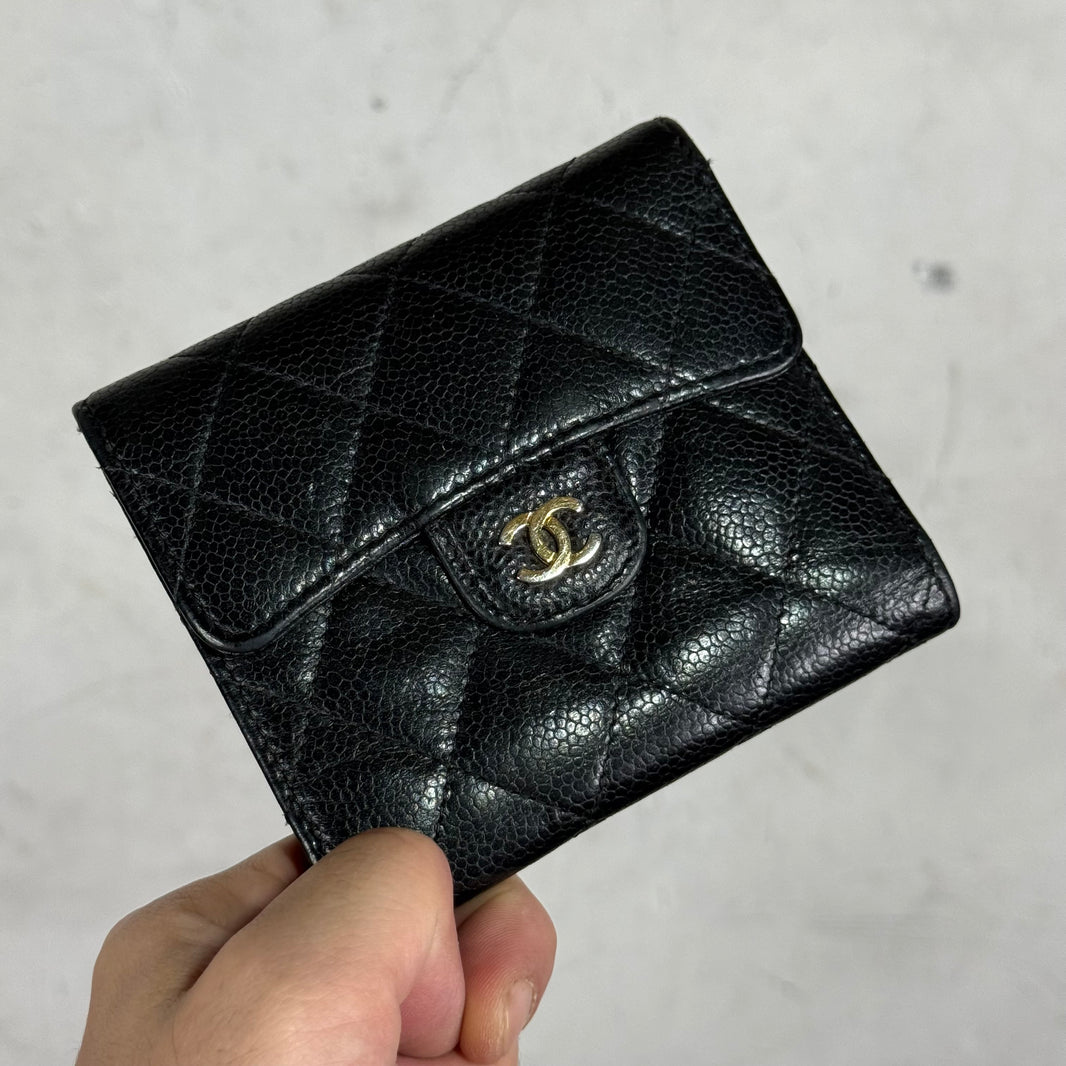 Chanel Quilted Bifold Zip Wallet