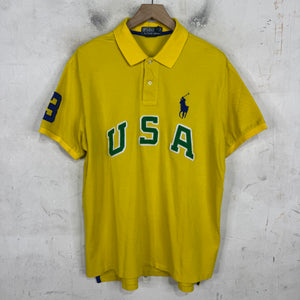 Ralph Lauren Yellow USA Arc Pony Polo