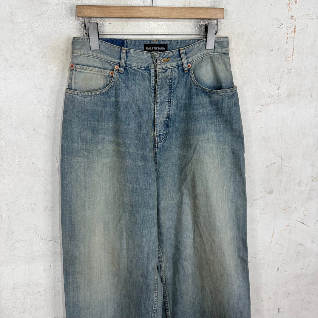 Balenciaga Lightwash Baggy Jeans