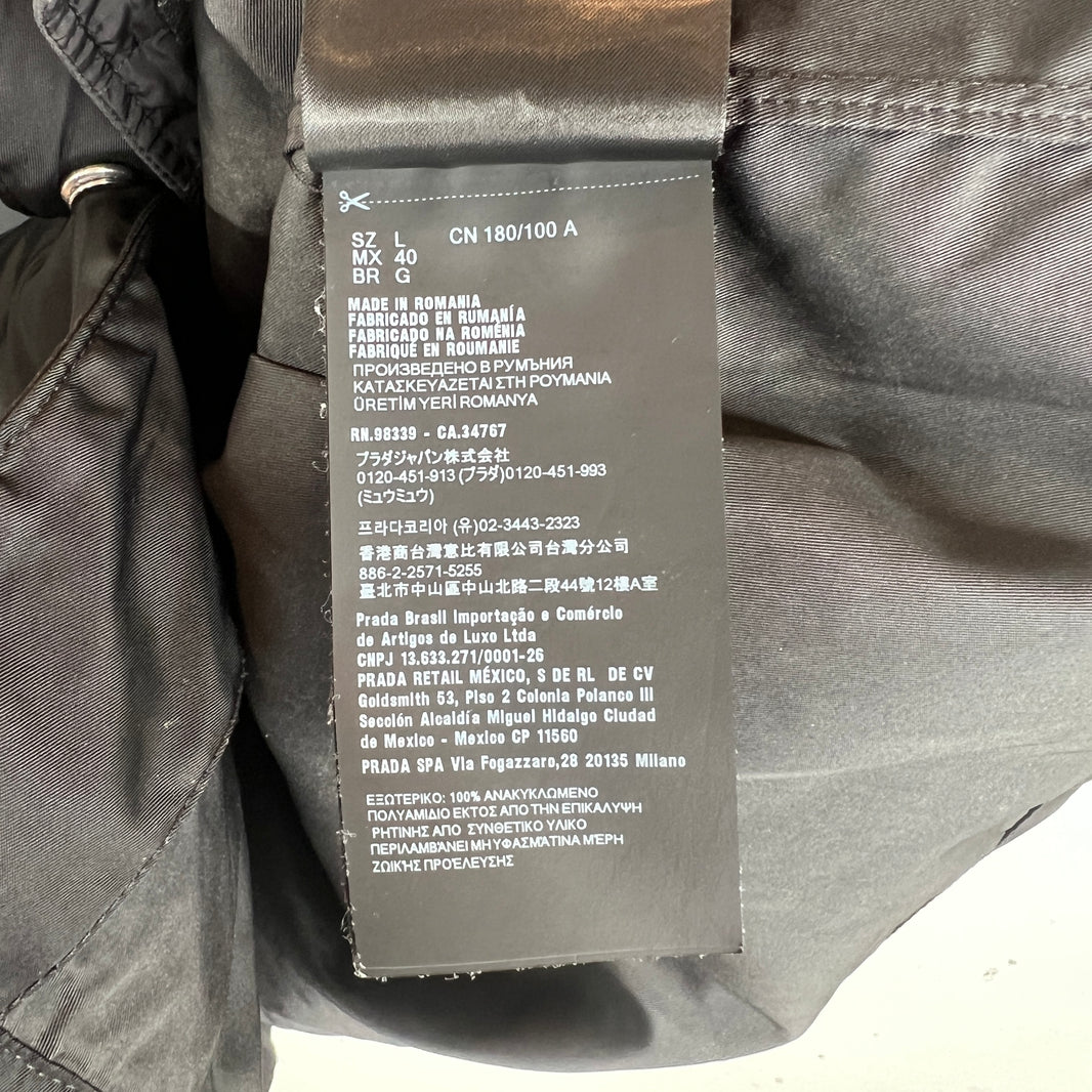 Prada Black Re-Nylon Button-Up Shirt