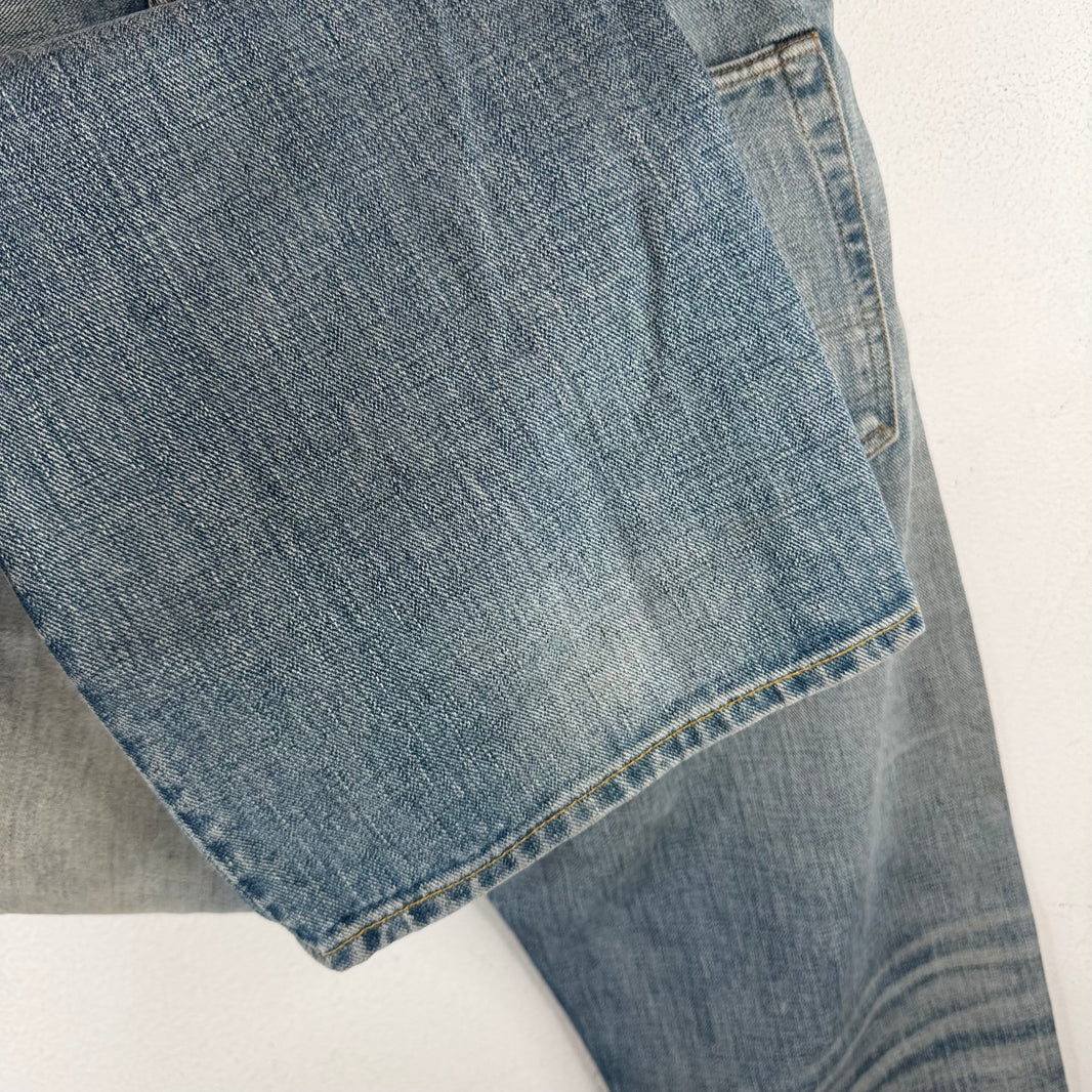 RRL Light Blue Wash Repaired Jeans