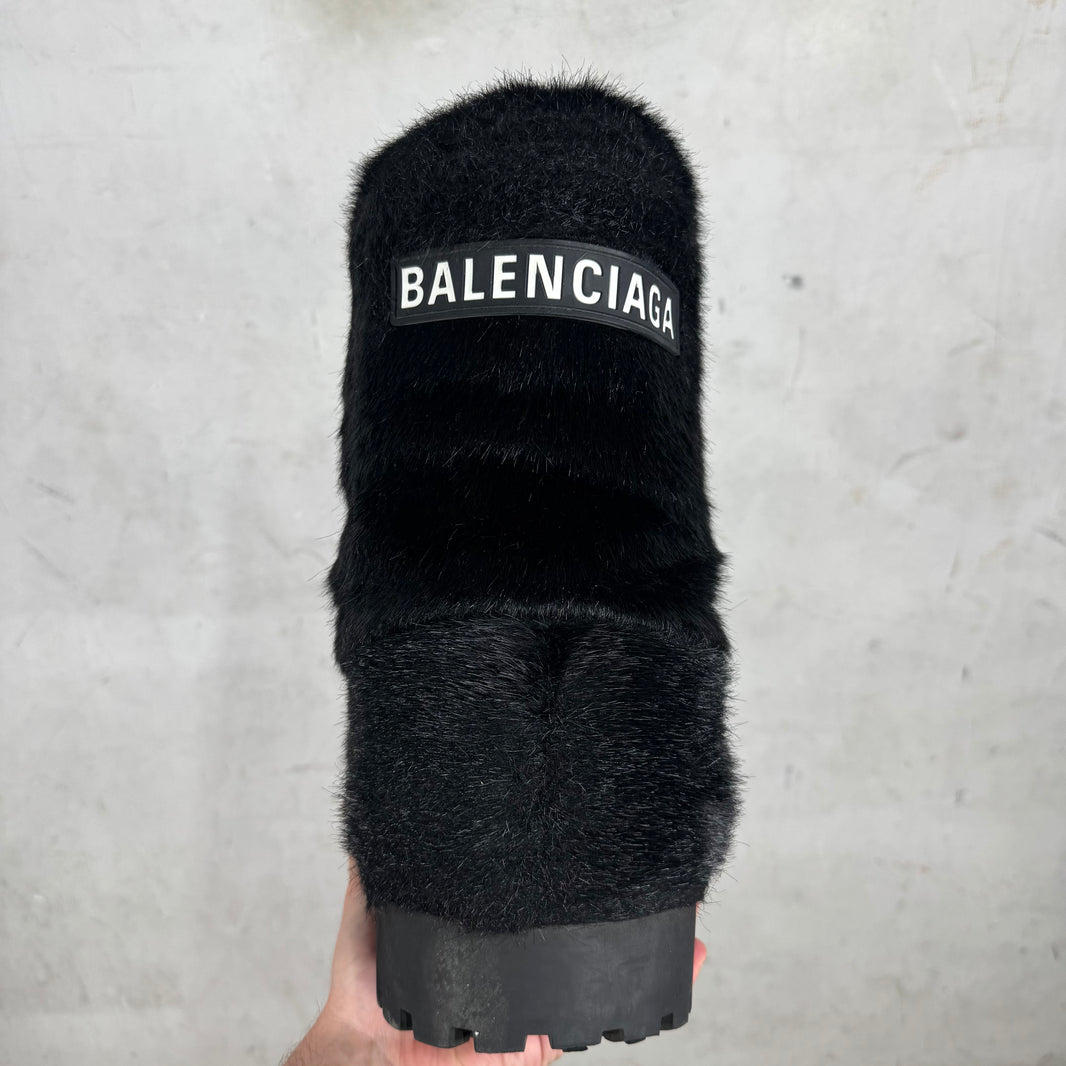 Balenciaga Faux Mink Alaska Boots