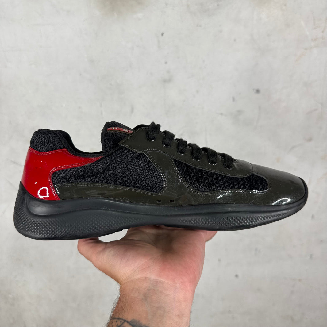 Prada Olive/Red Patent Americas Cup