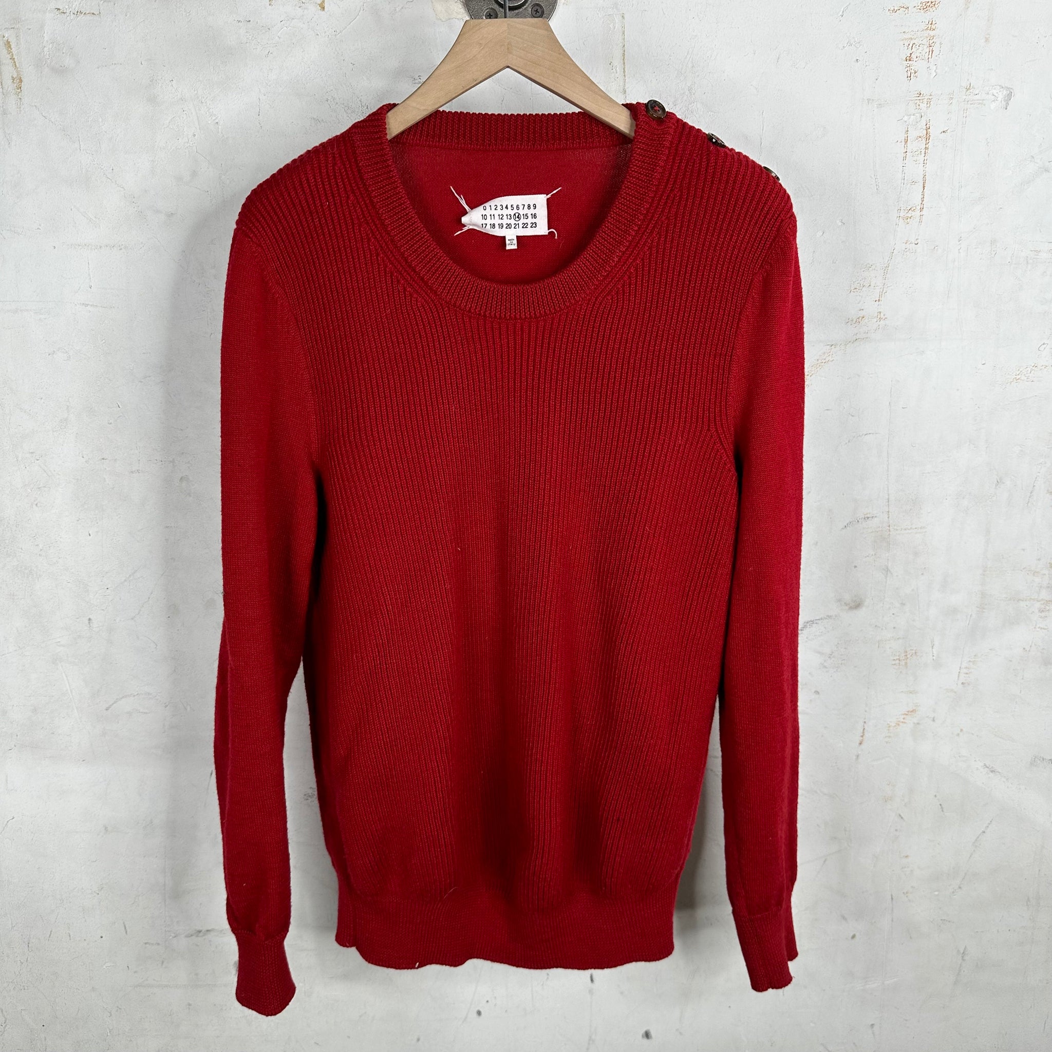 Margiela Red Knit Sweater