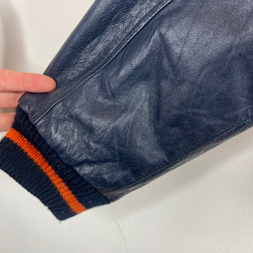 Stussy Big 4 Orange/Navy Varsity Jacket
