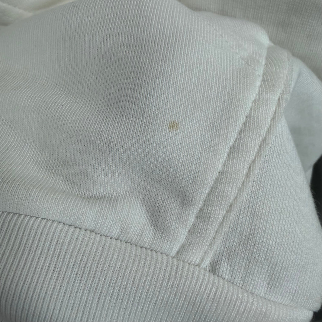 Balenciaga White Soccer Crest Zip Up Hoodie