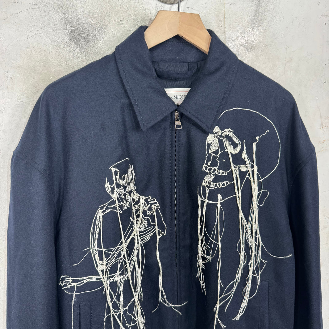 Alexander McQueen Embroidered Skull Tassel Jacket