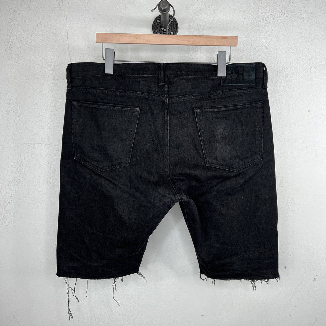RRL Black Cropped Shorts