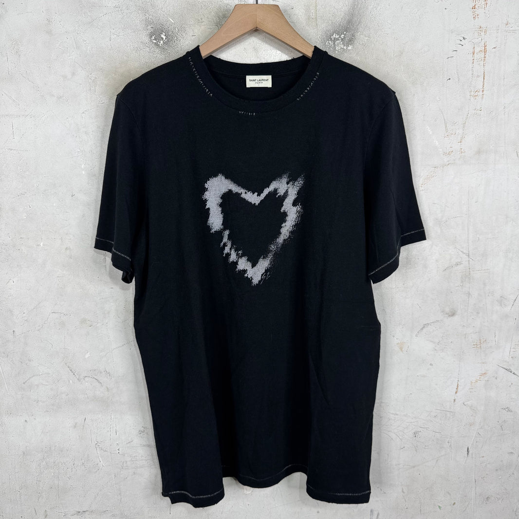 Saint Laurent Distorted Heart T-Shirt