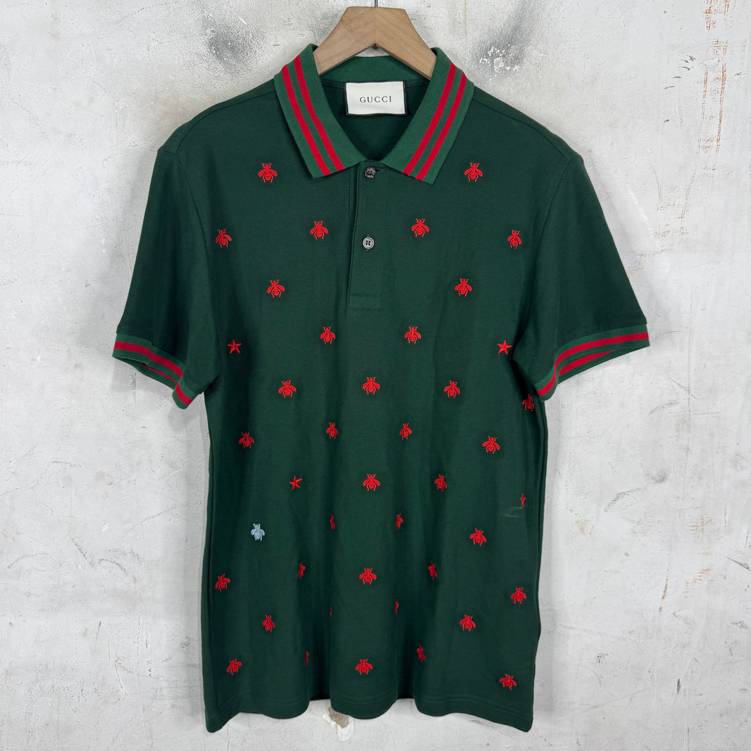 Gucci Multi Bee Embroidered Polo