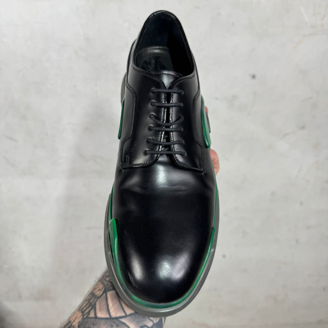 Prada Leather Sneaker Paneled Derby