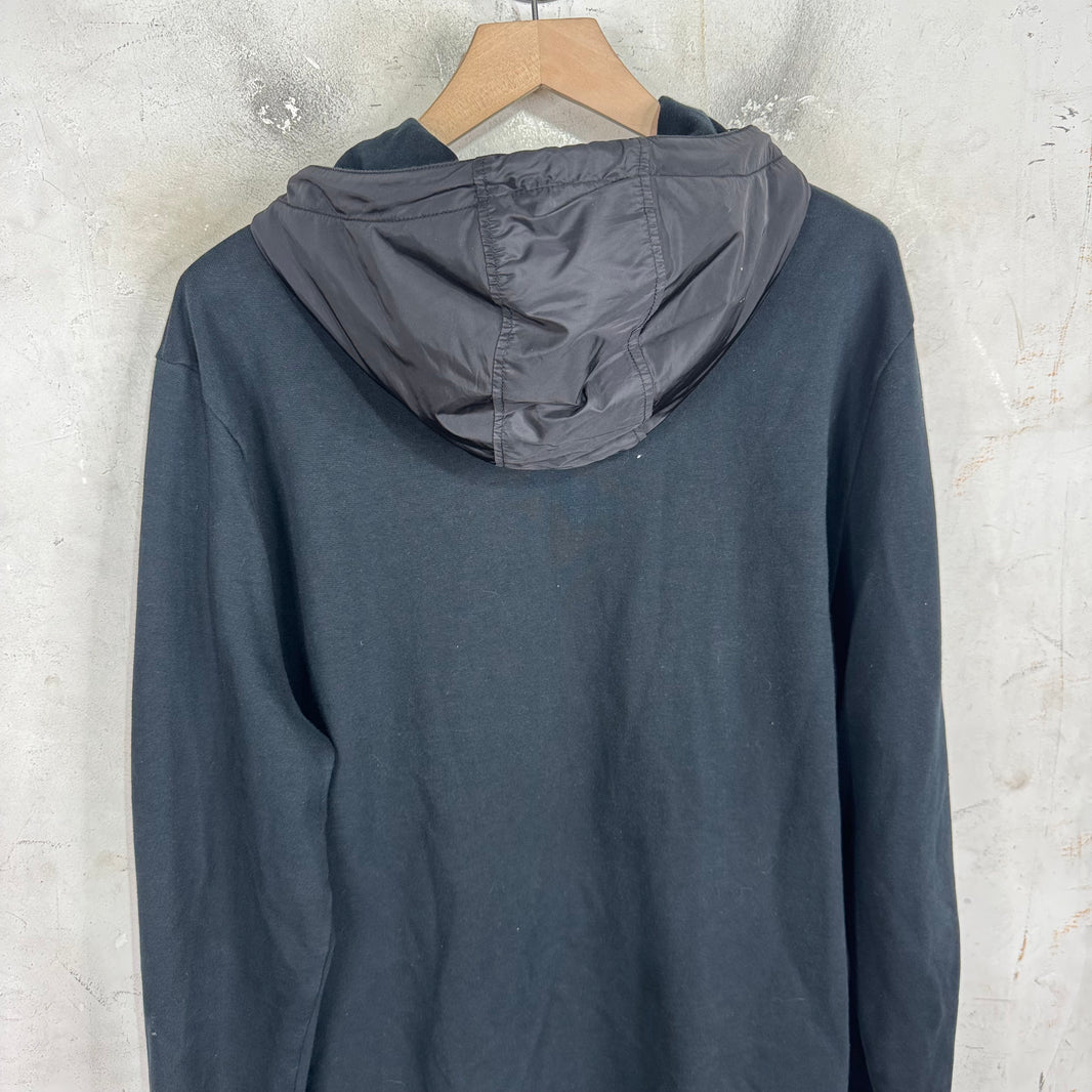 Prada Nylon Hooded Zip Hoodie
