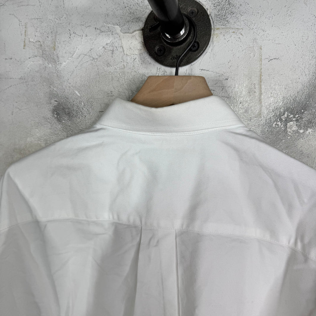 Bottega Veneta White Canvas LS Button Up