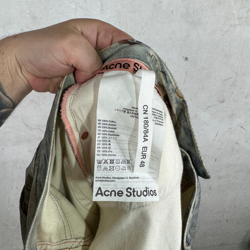 Acne Studios Trompe Leather Baggy Jeans