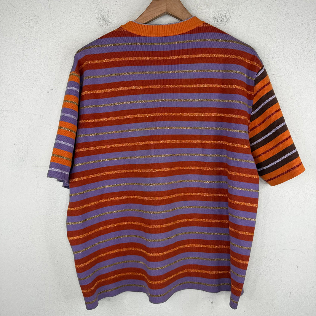 Jacquemus Striped Knit Purple Shirt