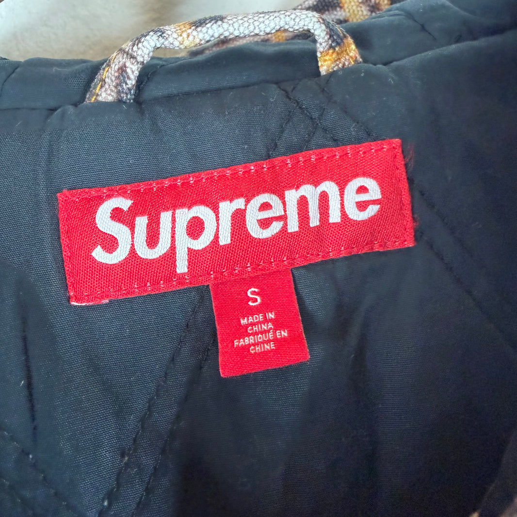 Supreme Dash Snow Newspaper Hooded Work Jacket