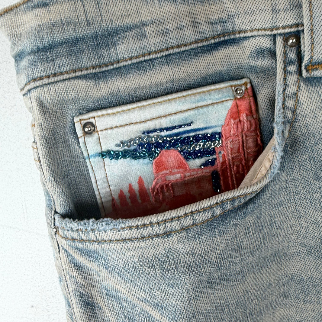 Amiri Aloha Thrasher Straight Leg Jeans
