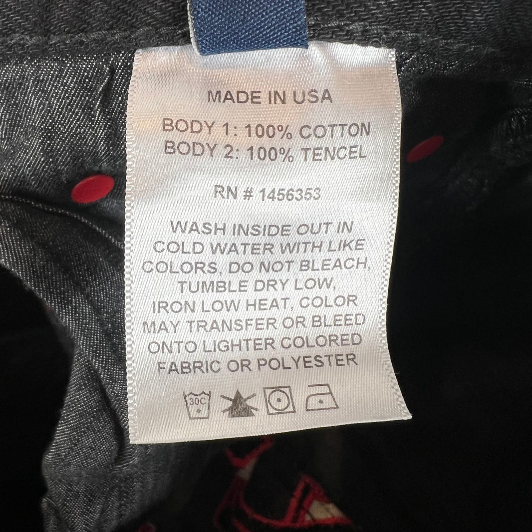 Endless Denim Black/Red Spellout Jeans
