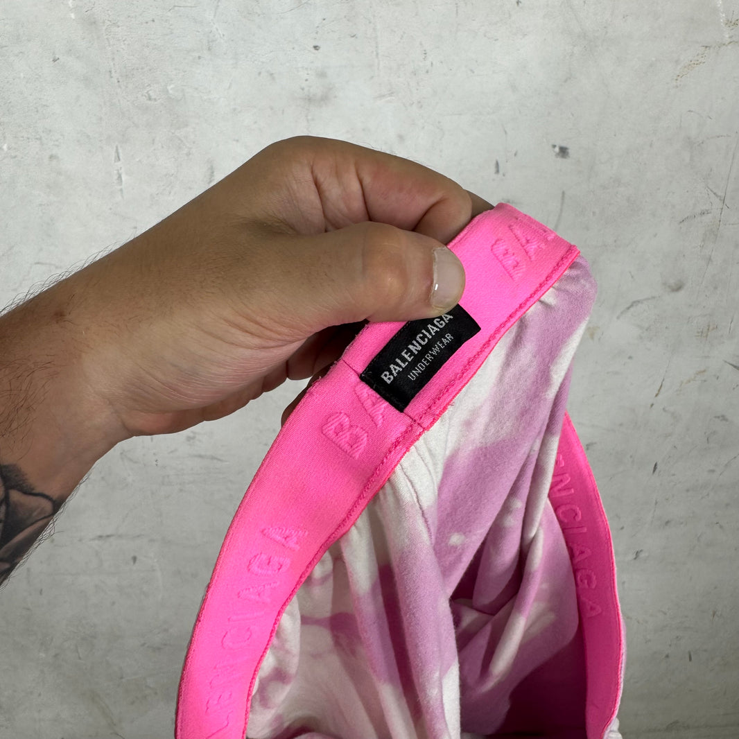 Balenciaga Pink Bleached Lounge Shorts