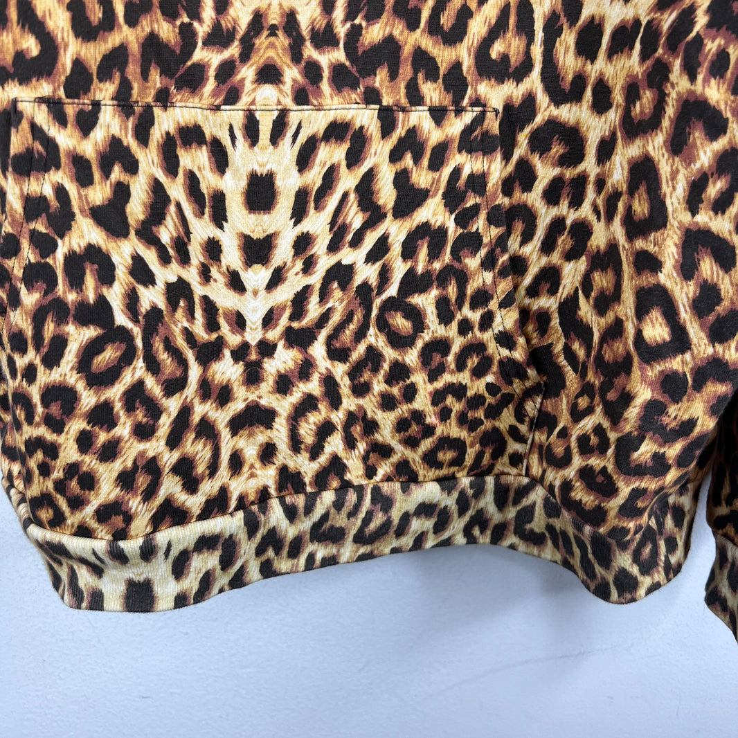 Celine Leopard Spell Out Logo Hoodie