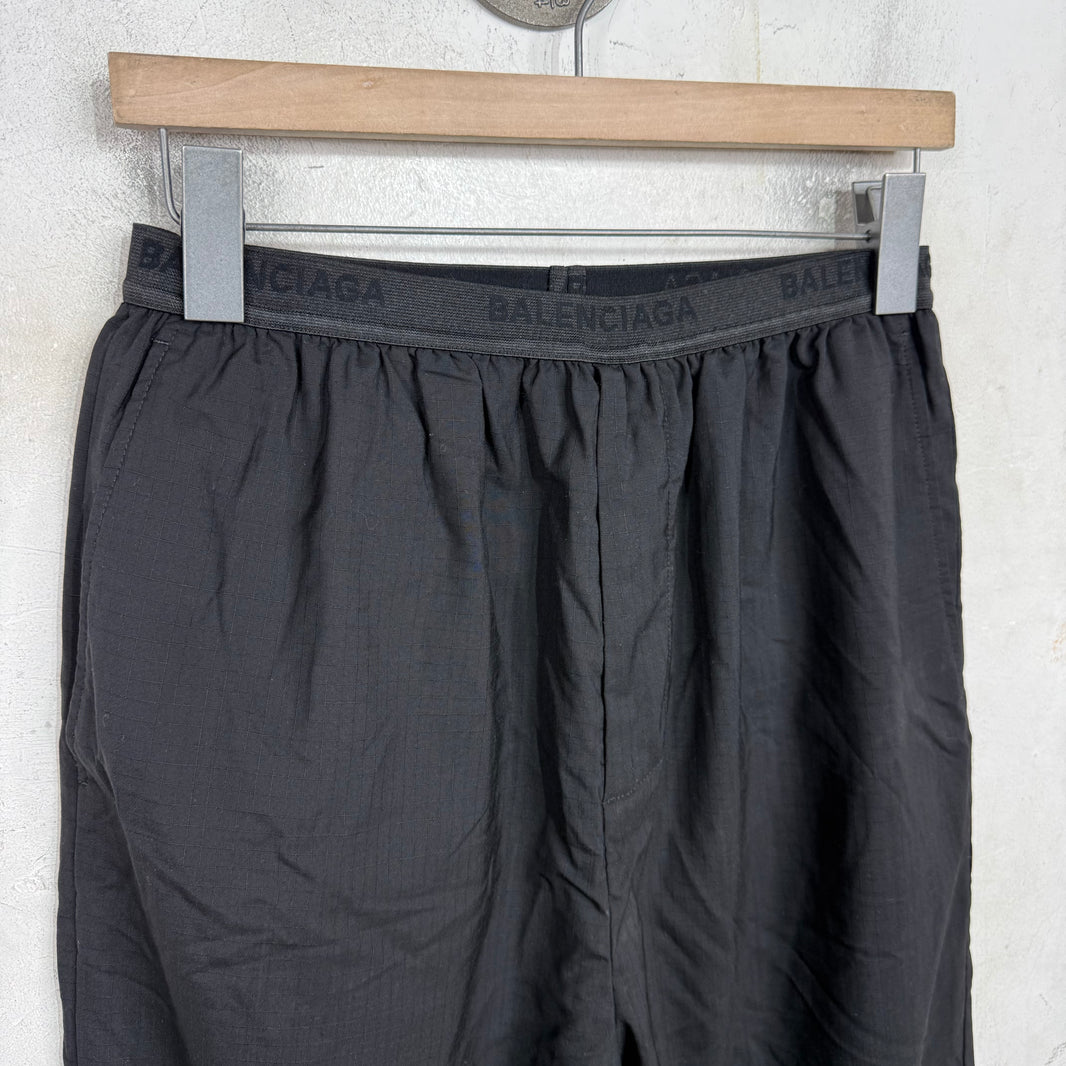 Balenciaga Logo Waistband Ripstop Pants