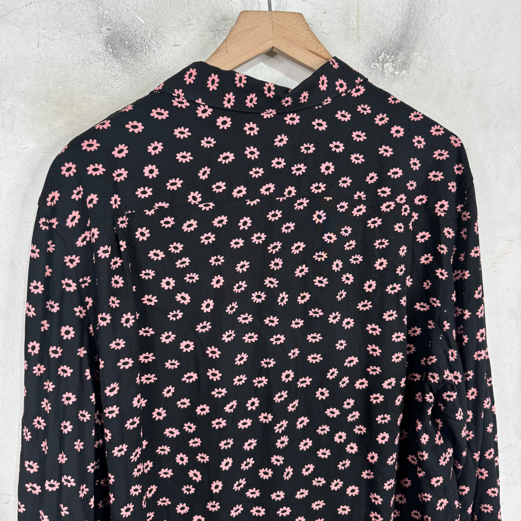 Supreme Pink Daisy Print LS Shirt