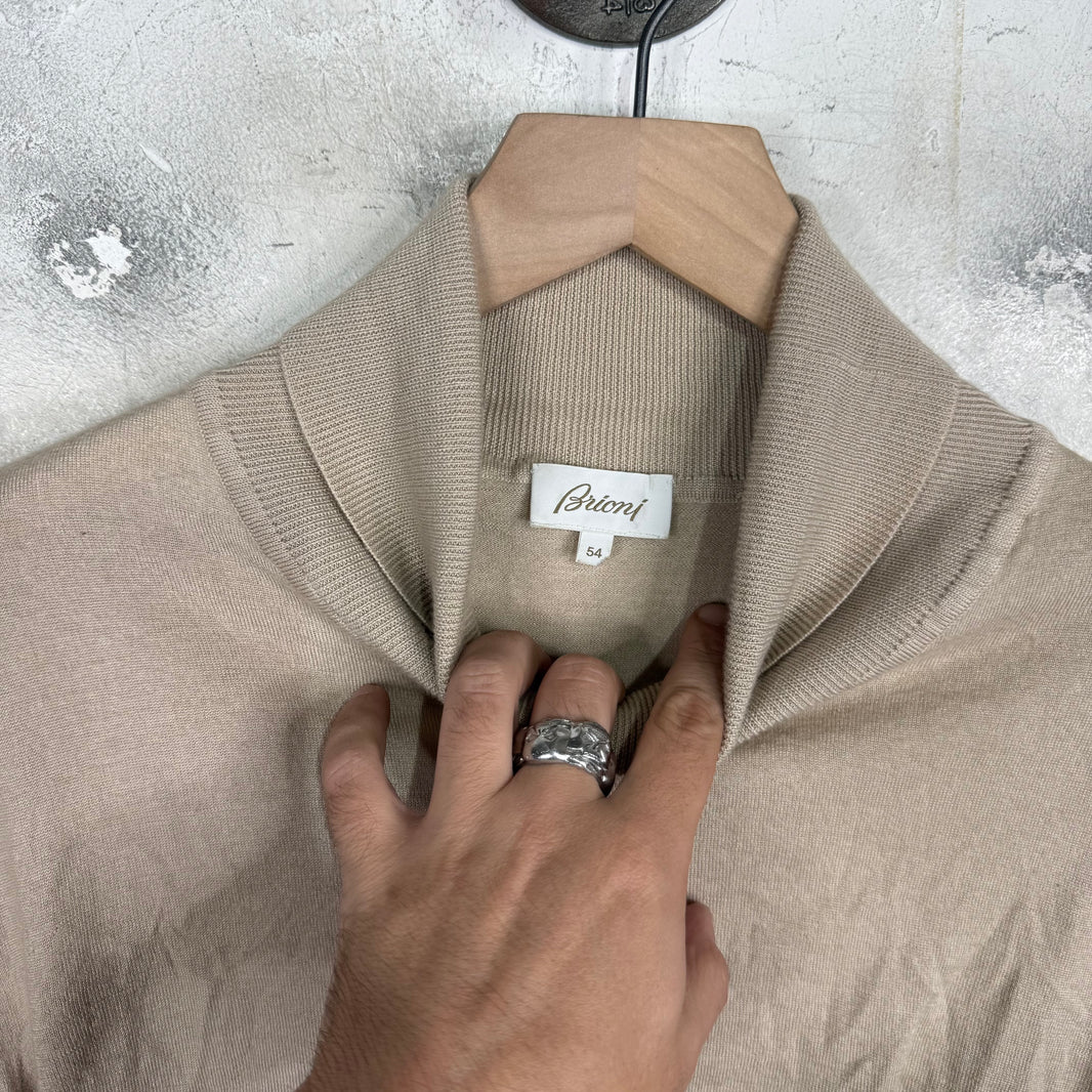 Brioni Beige Turtleneck Light Knit