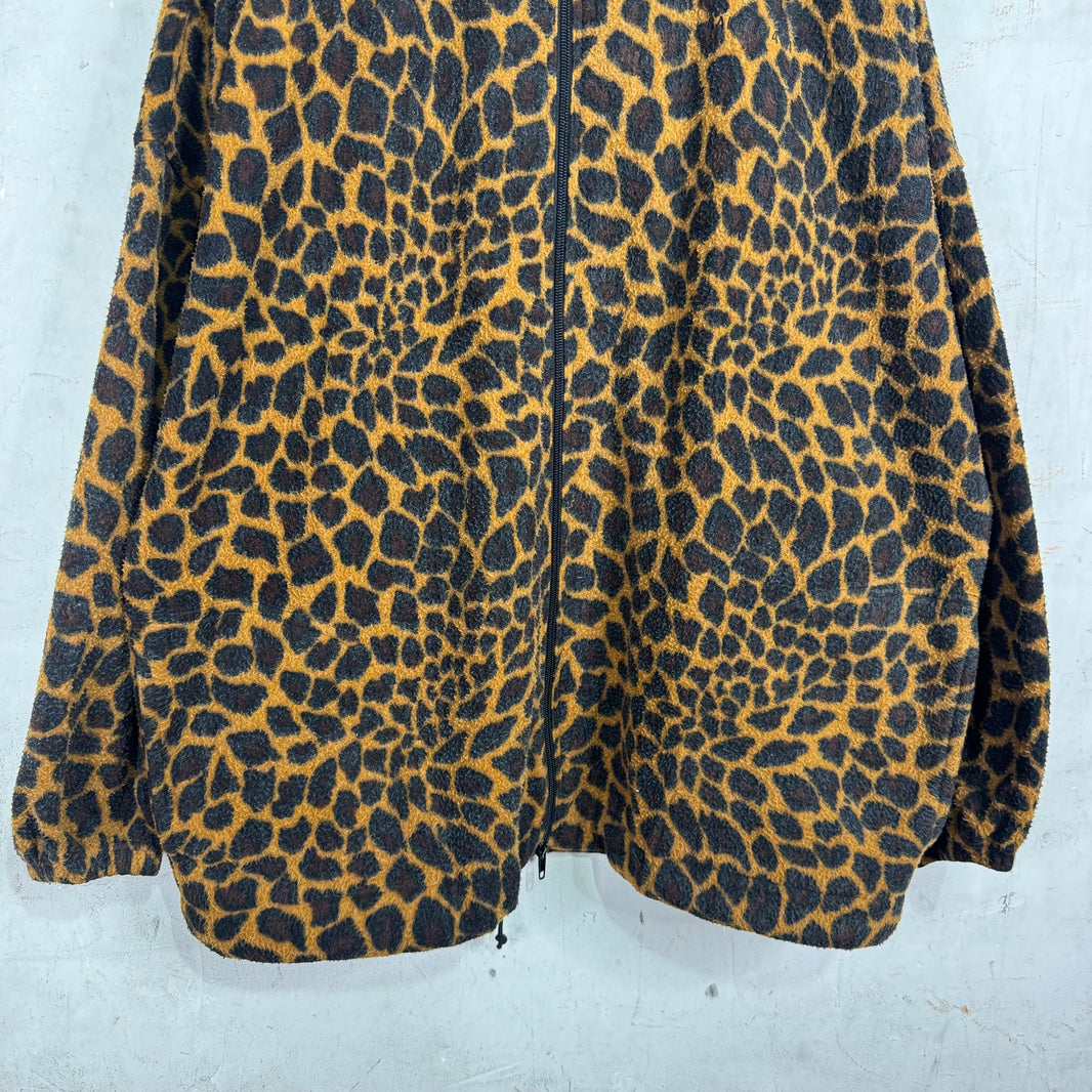 Balenciaga Cheetah Print Fleece Jacket