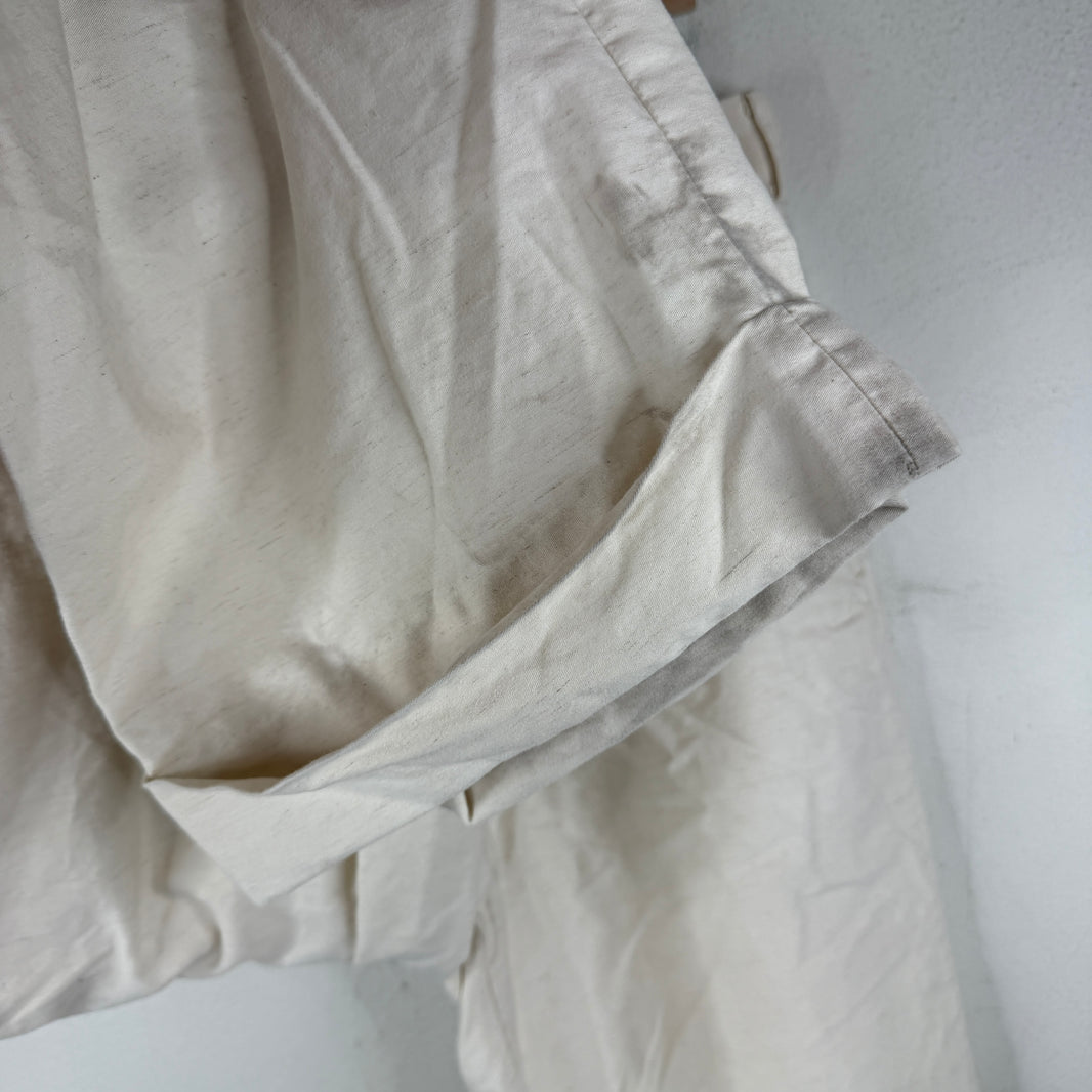 Junya Watanabe White Cuffed Hem Trousers