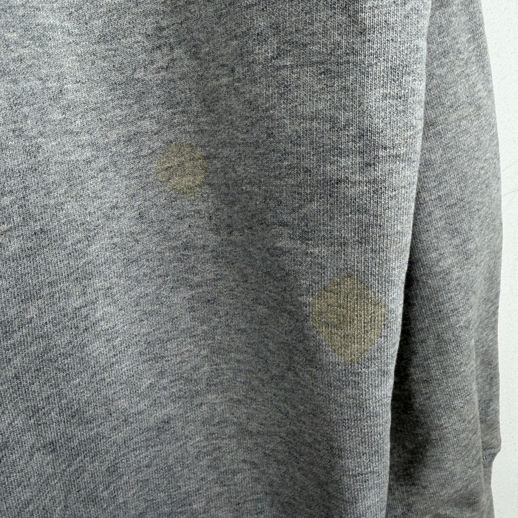 VETEMENTS Gray Name Tag Zip Up Hoodie