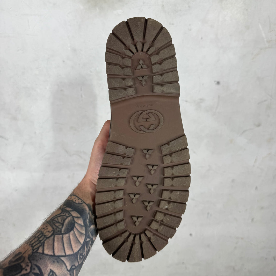 Gucci Monogram Horsebit Slides