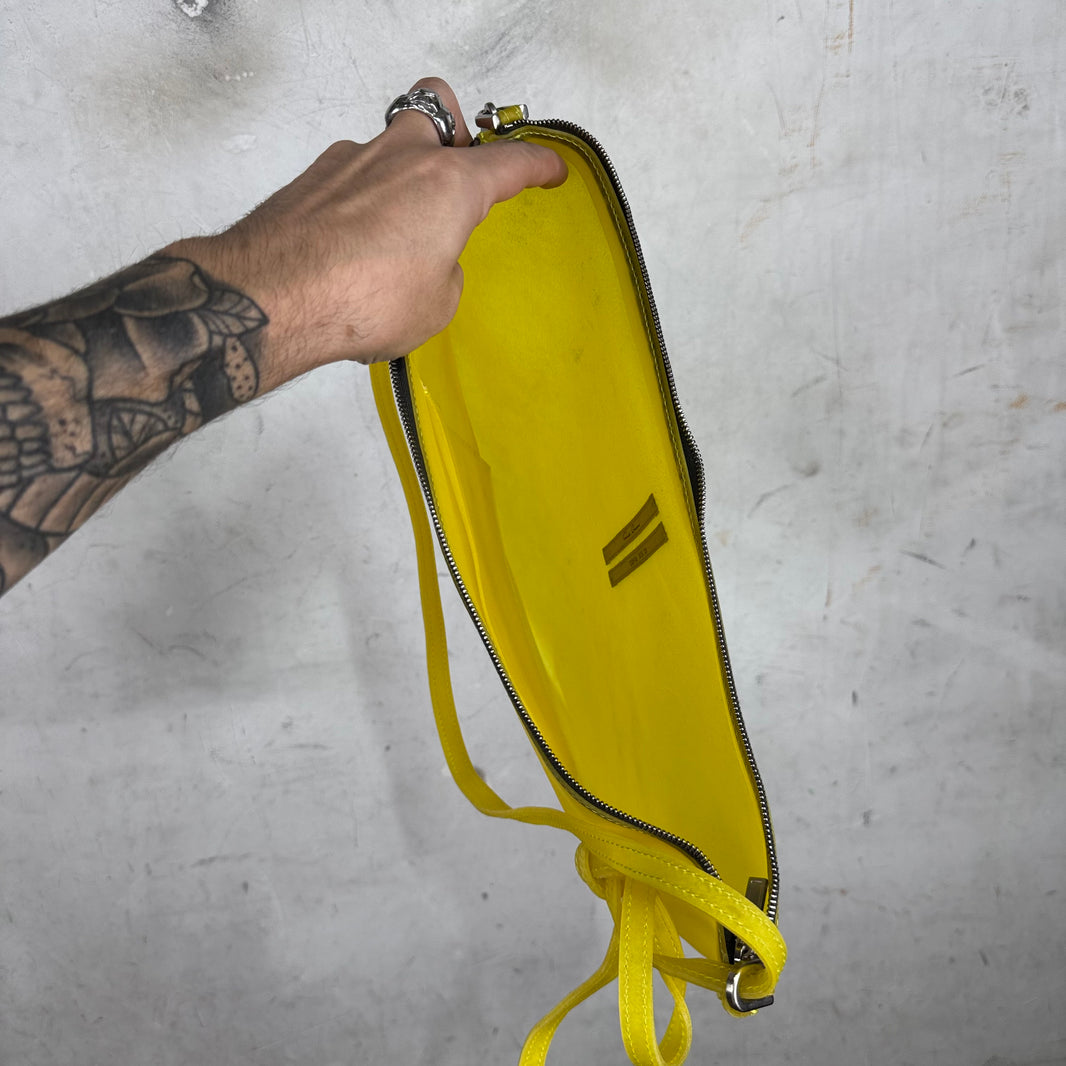 Rick Owens Yellow Adri Leather Shoulder Bag