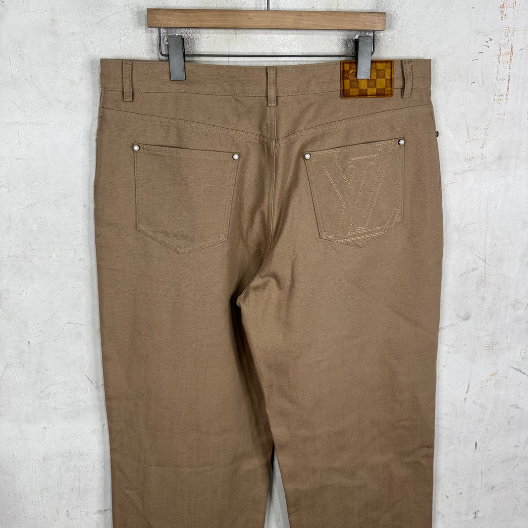 Louis Vuitton Beige Skater Jeans