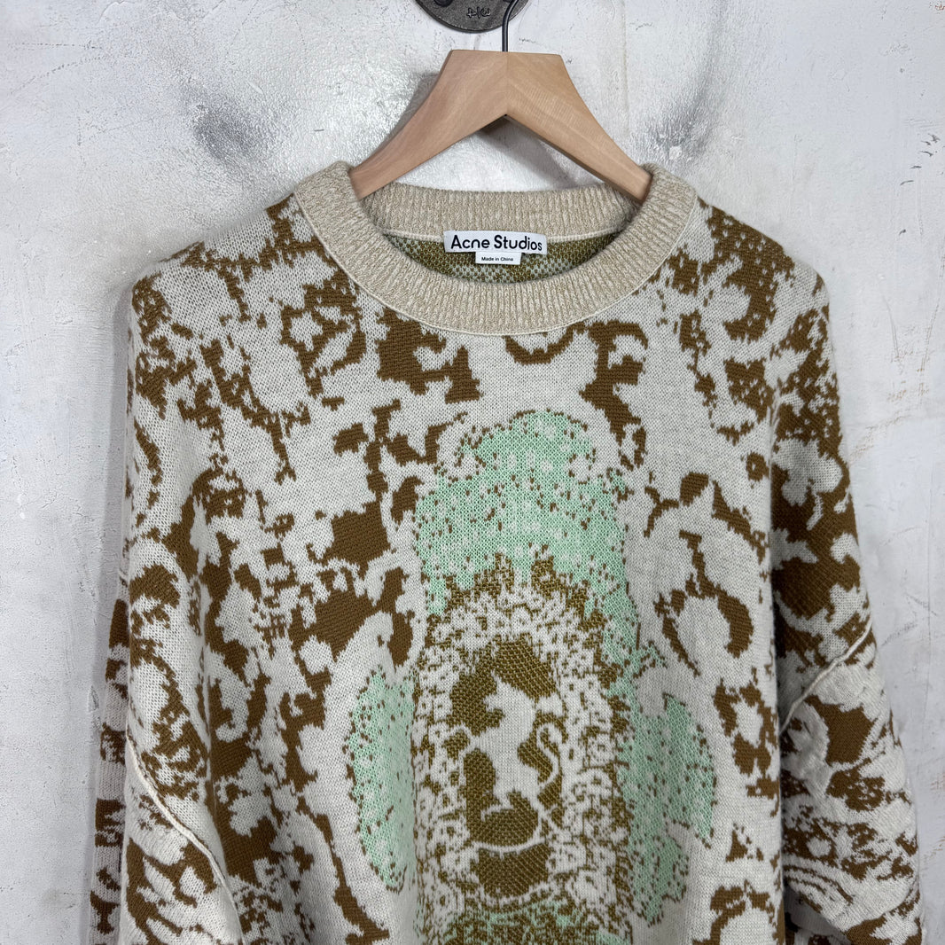 Acne Studios Beige Jacquard Sweater