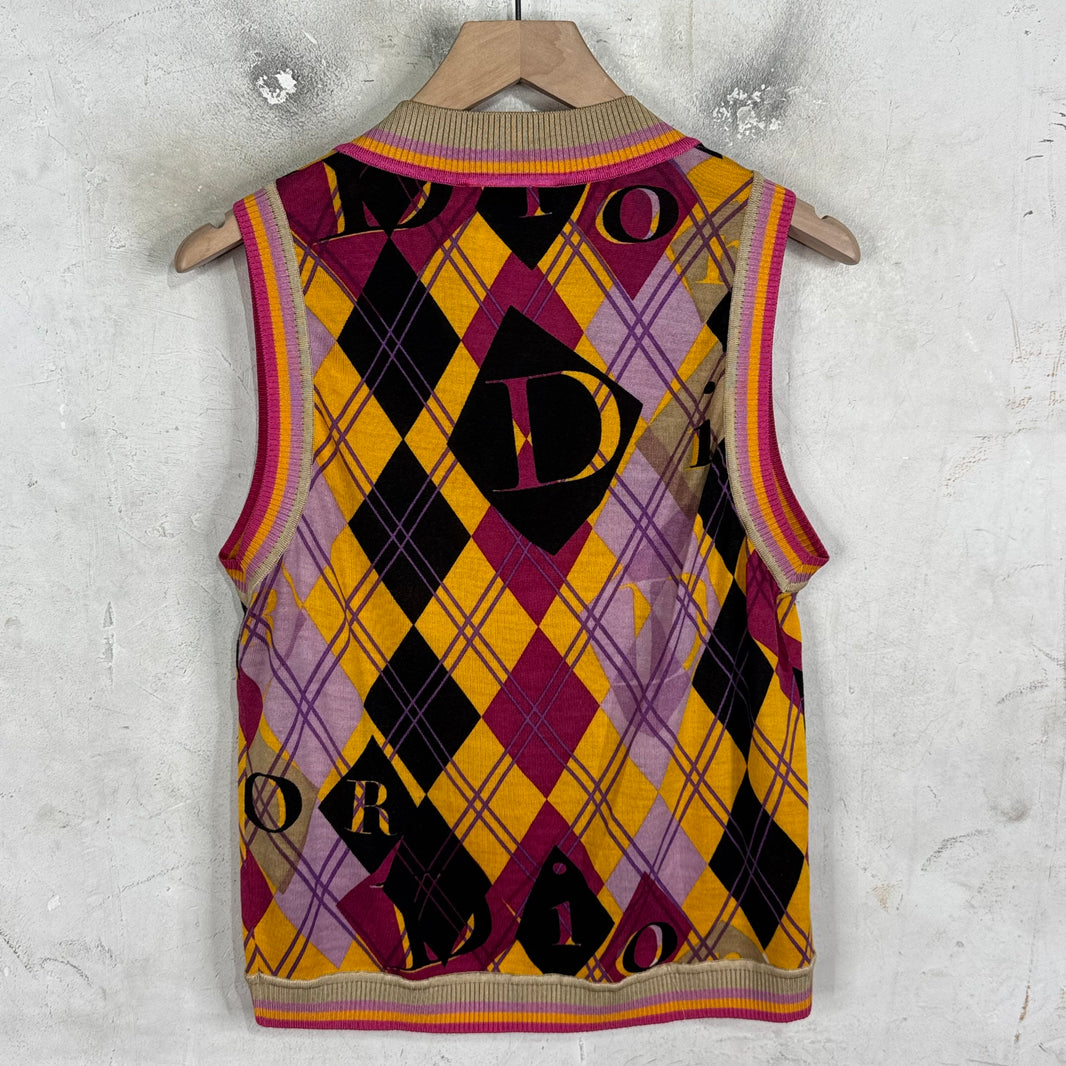 Dior Vintage Patterned Sweater Vest