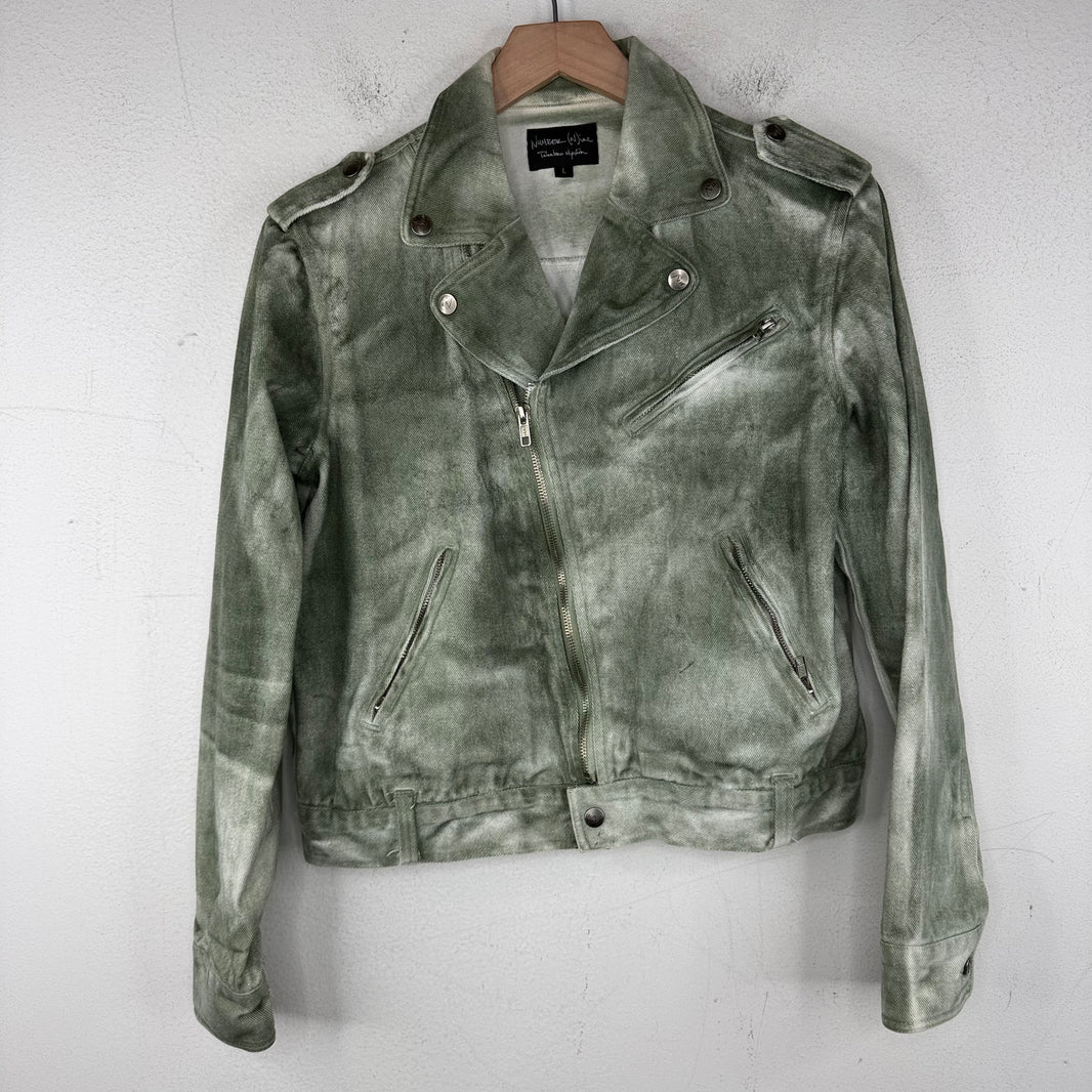 Number (N)ine Denim Green Painted Jacket