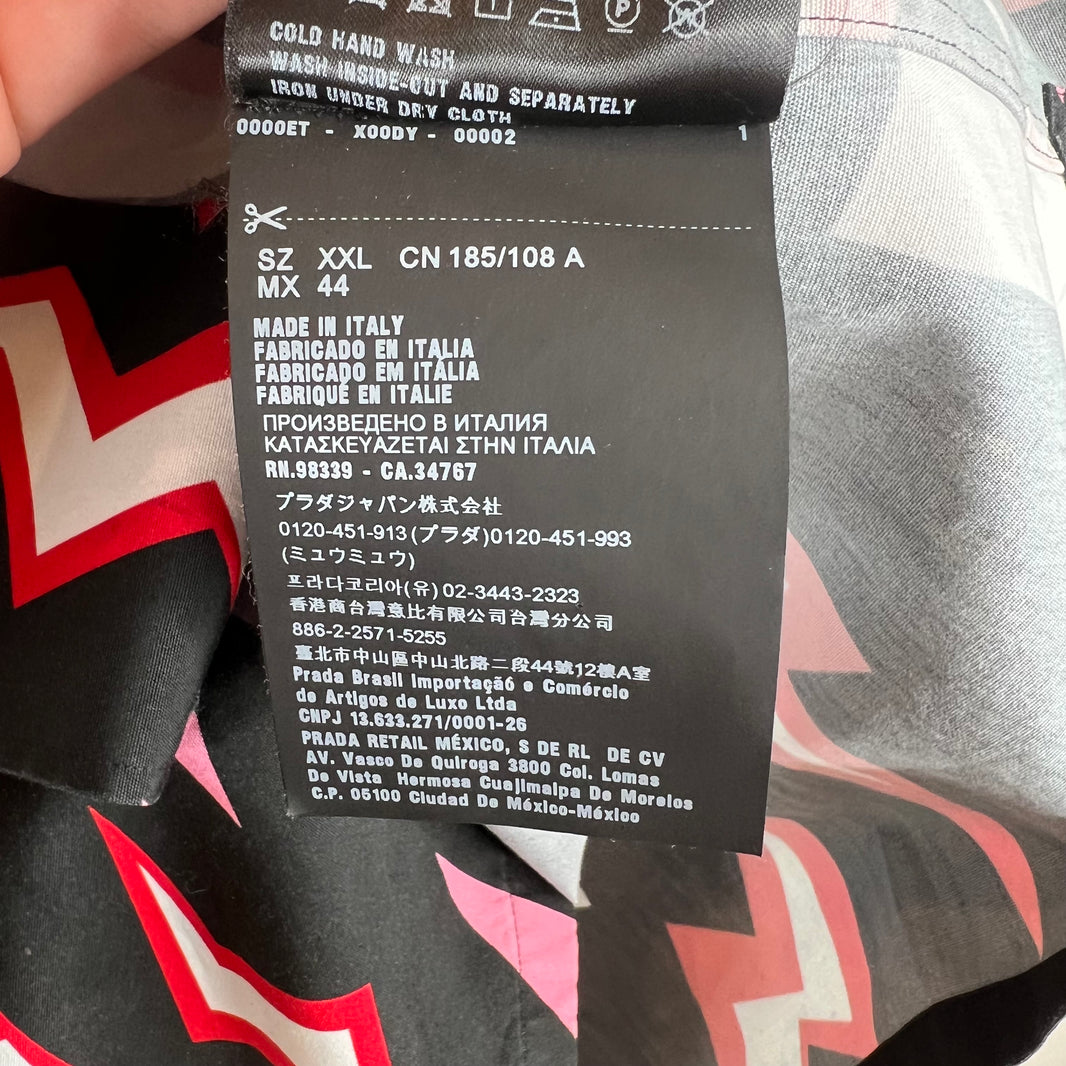 Prada Lightning Hearts Button Up Shirt