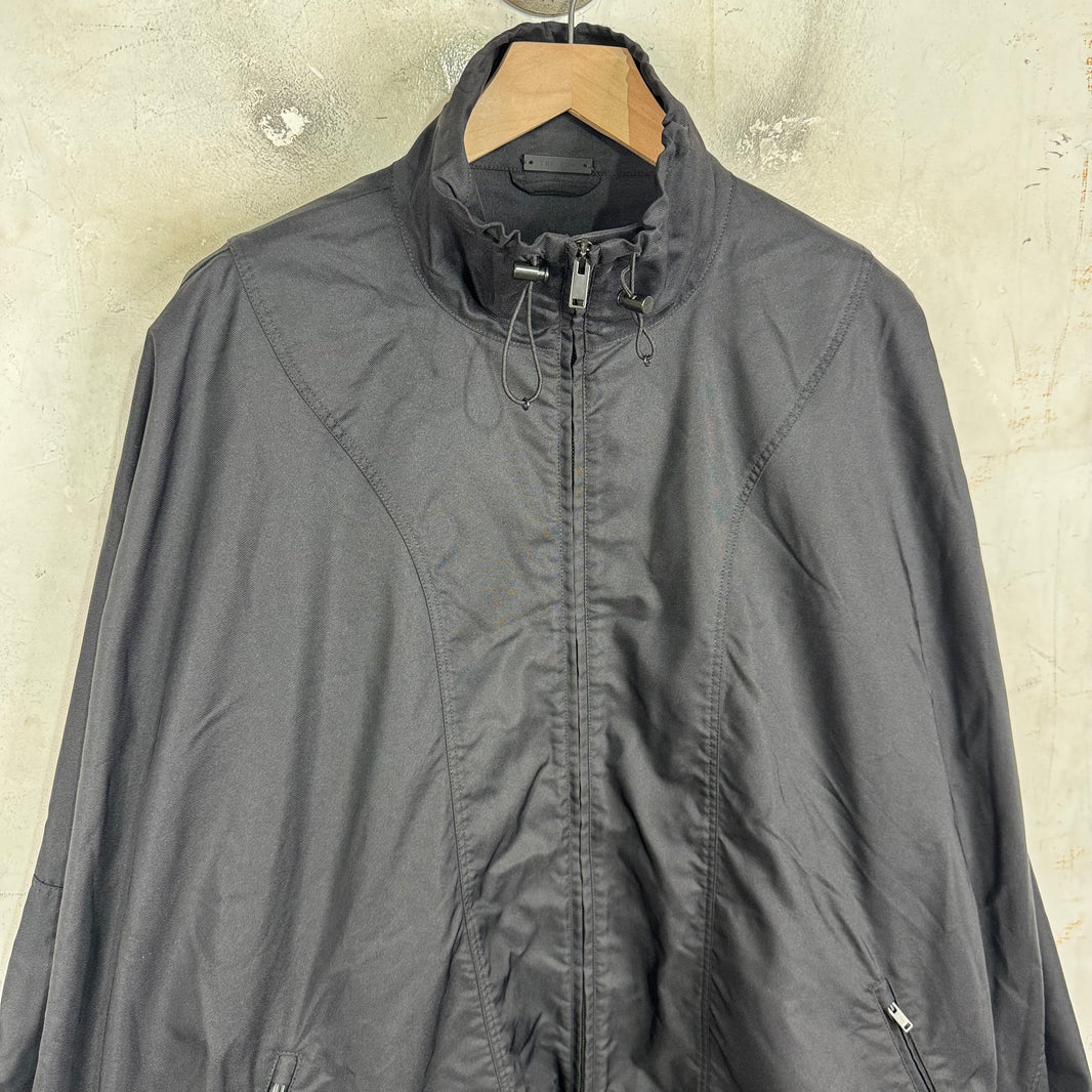 The Row Black Oversized Nylon Track Jacket