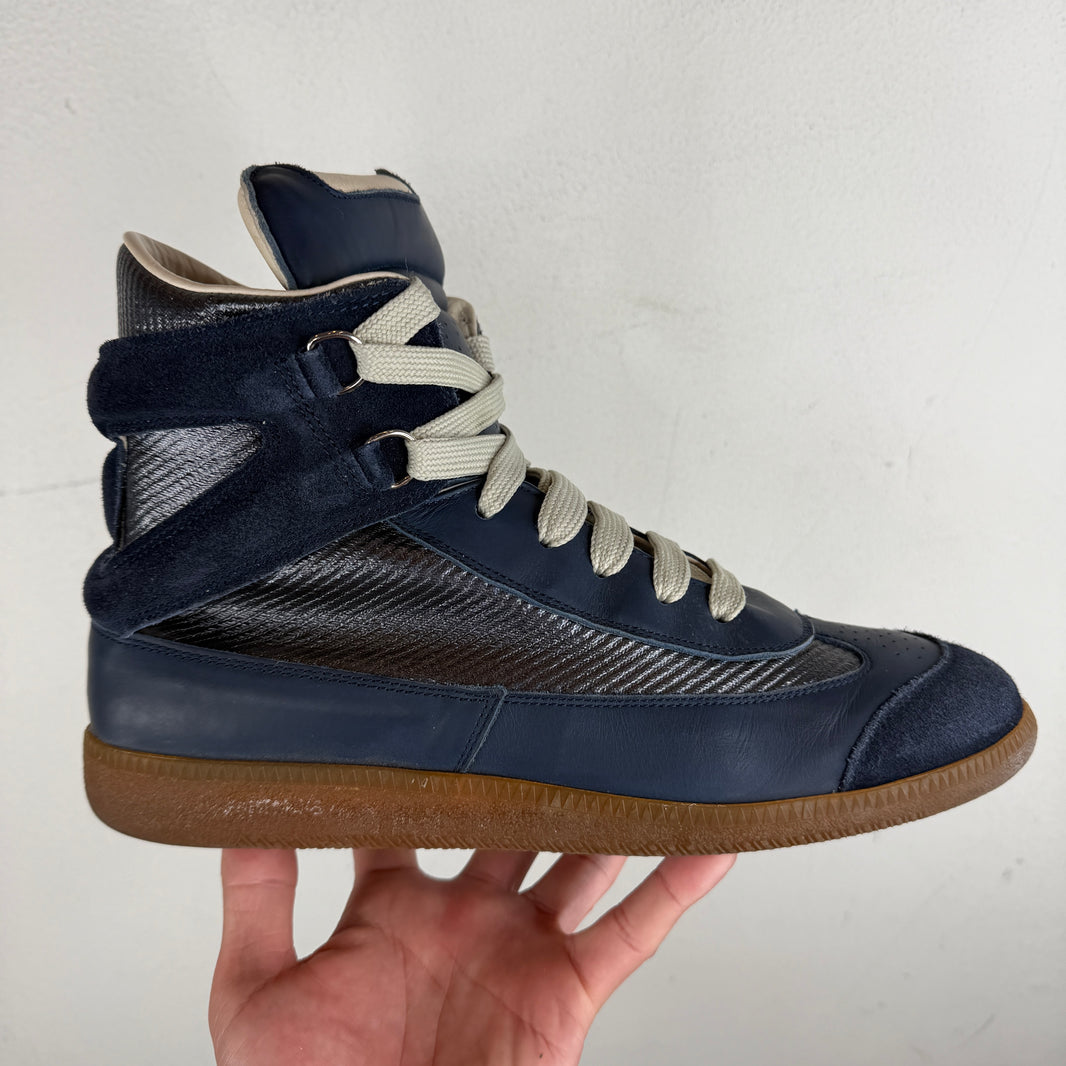 Margiela Navy Hi-Top Line 22 Sneakers