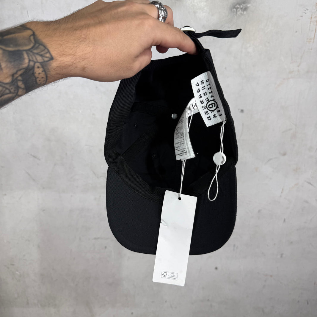 MM6 Black Numbers Logo Hat