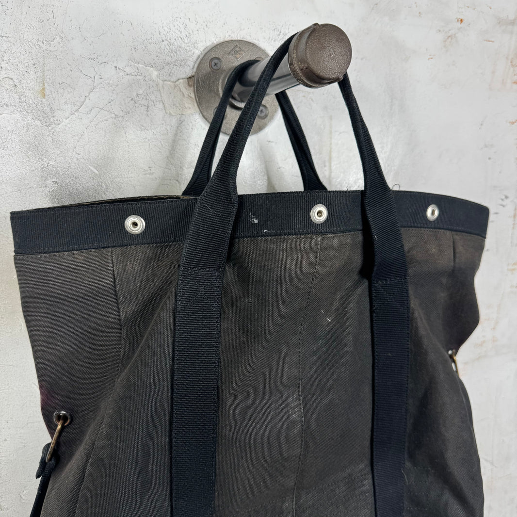 Helmut Lang Canvas Buttoned Strapped Tote