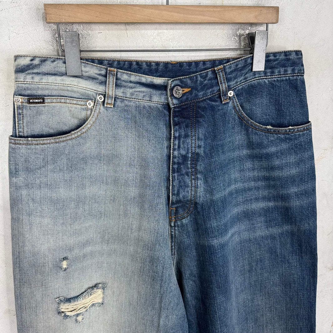 Vetements Split Wash Baggy Jeans