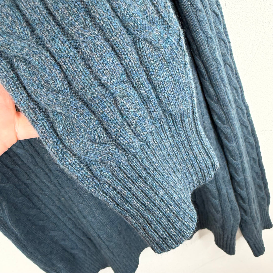 Loro Piana Blue Baby Cashmere Quarter Zip Jacket