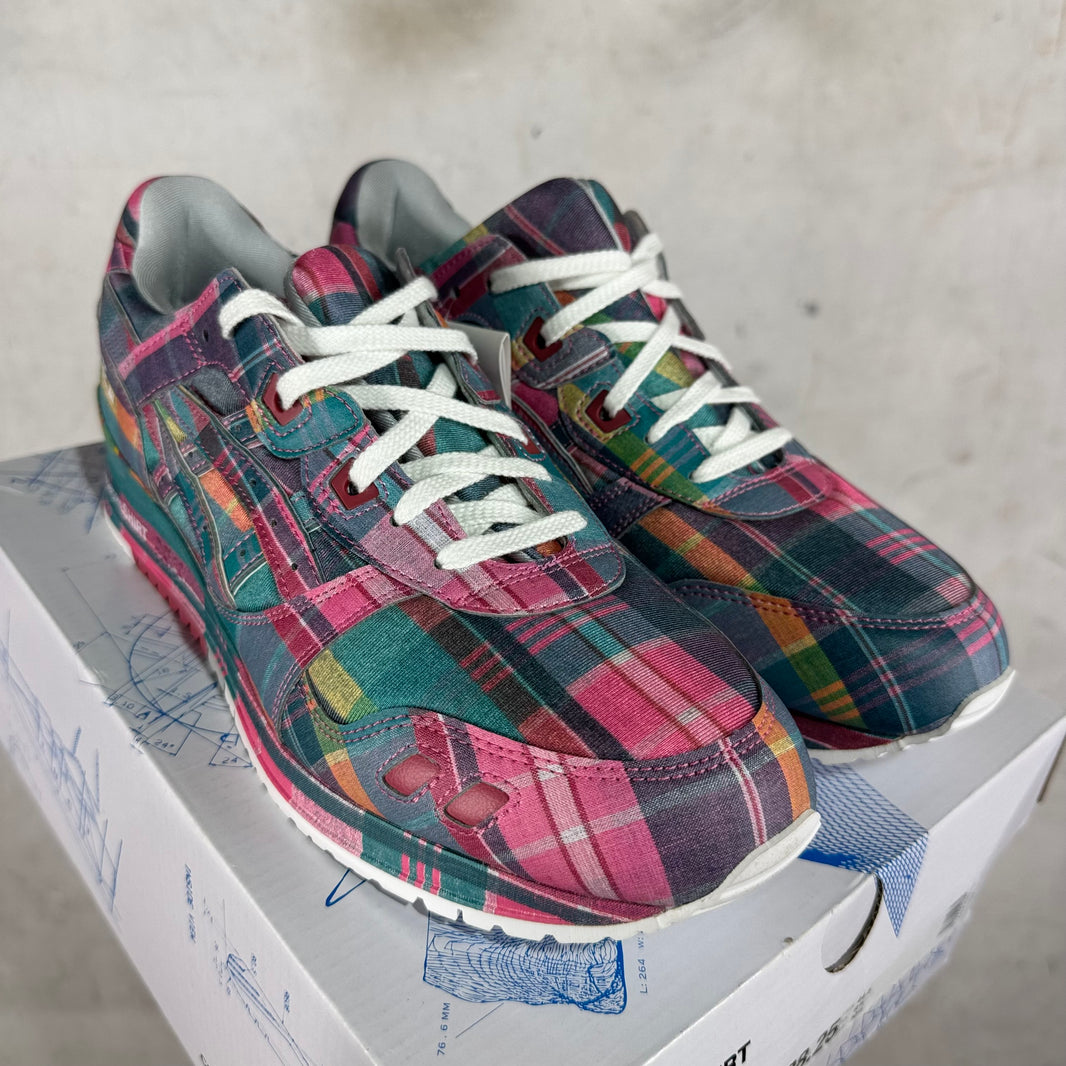 Asics x CDG Shirt Plaid Gel Lyte 3