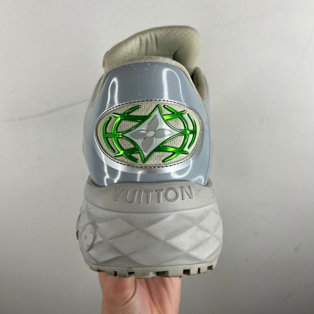 Louis Vuitton Silver Discovery Lace Up Sneakers