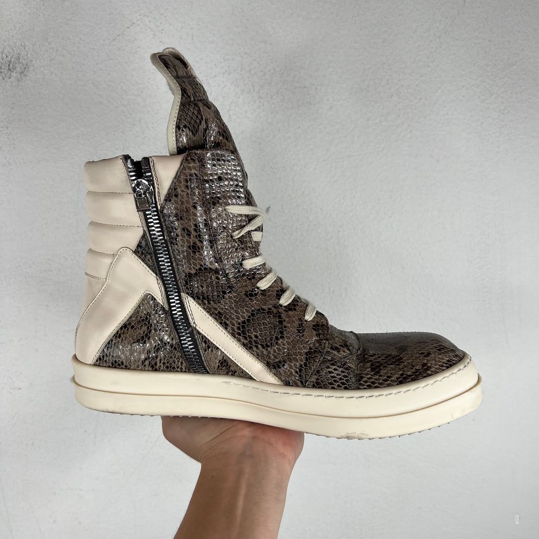 Rick Owens Snakeskin Geobaskets