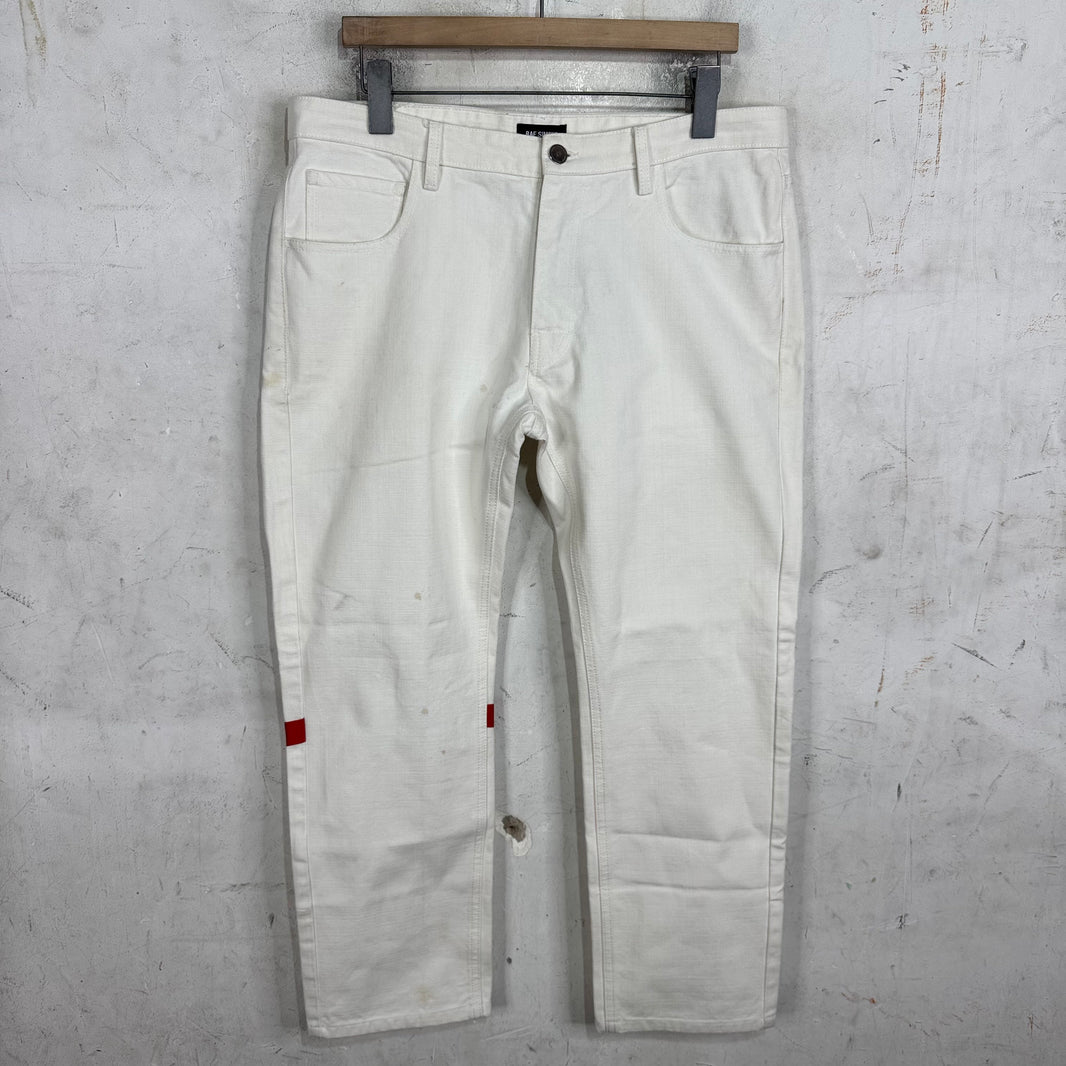 Raf Simons White TRNSFRM Strap Jeans