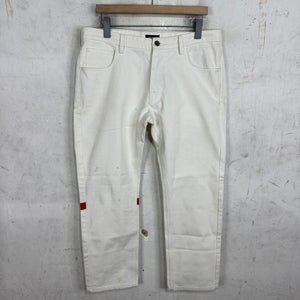 Raf Simons White TRNSFRM Strap Jeans