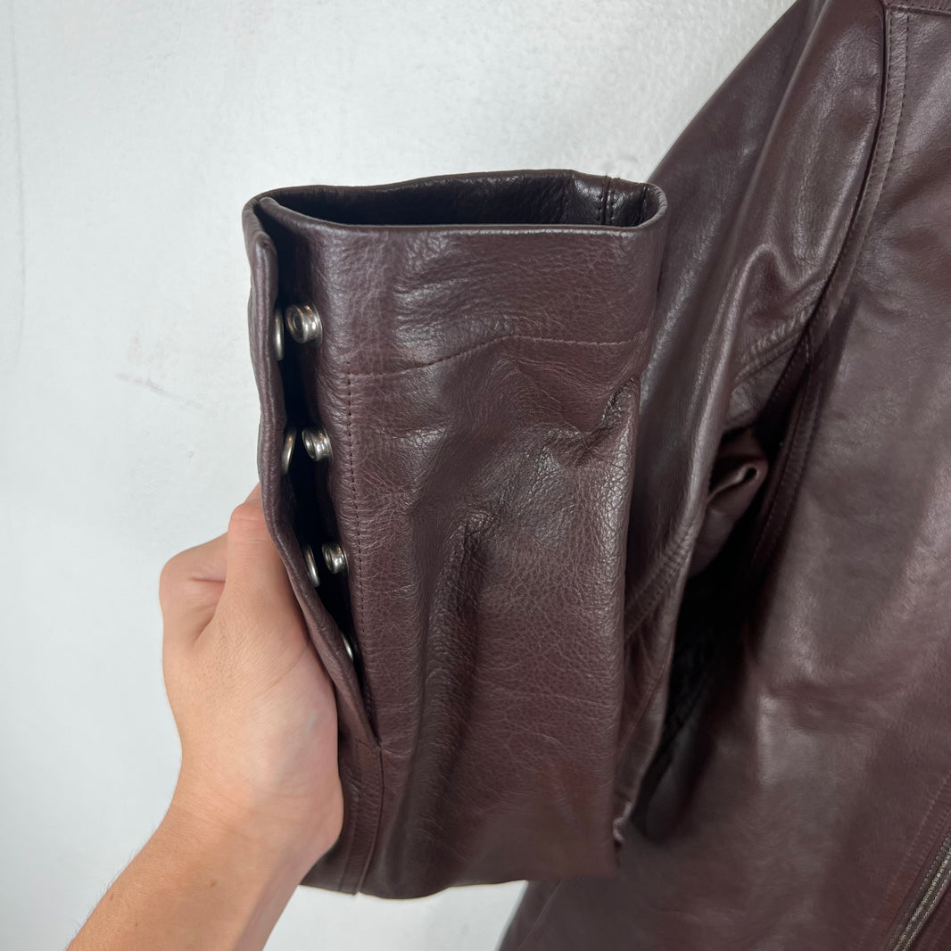 Rick Owens Raisin Leather Molino Jacket