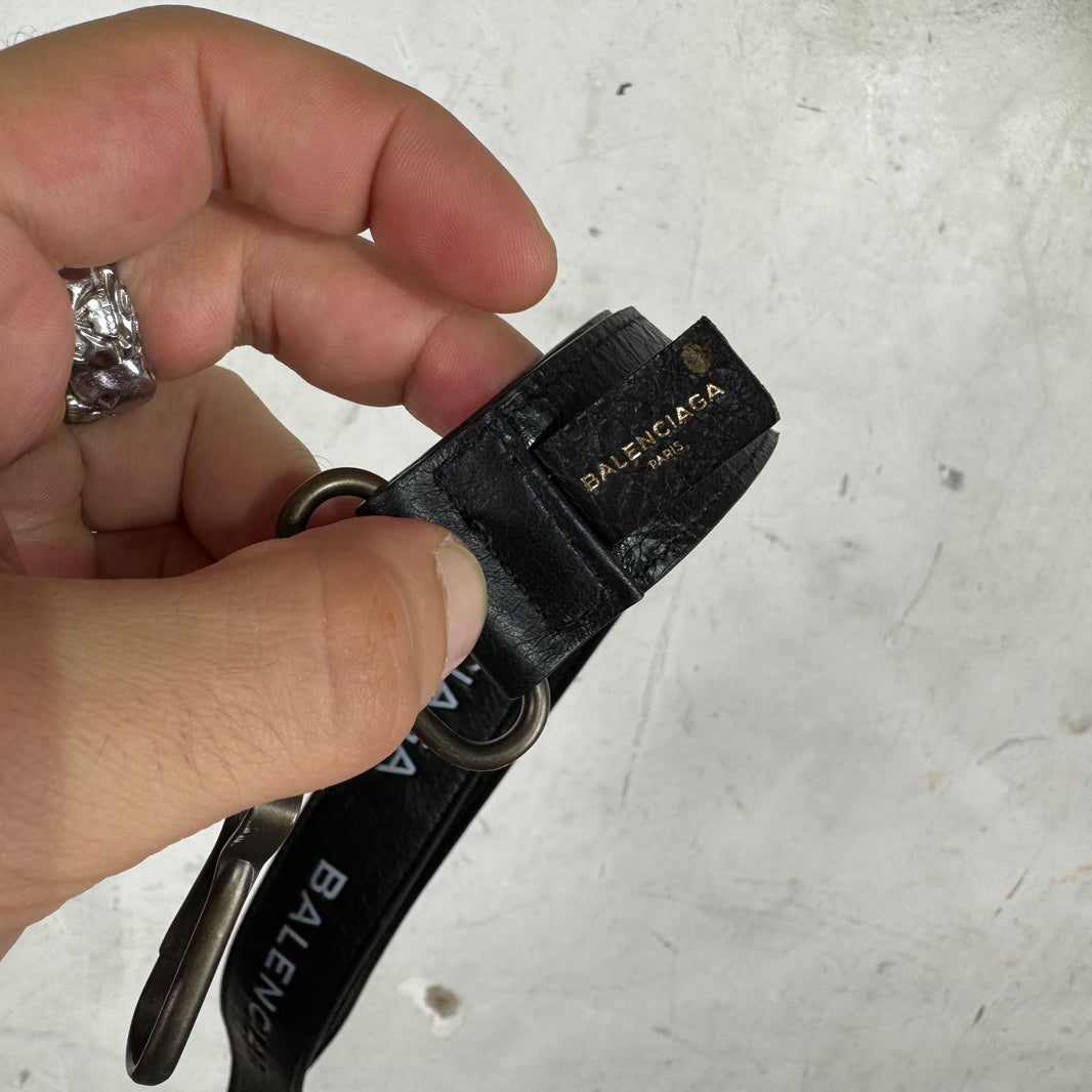 Balenciaga Leather Logo Lanyard